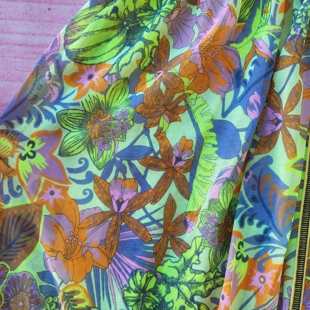Maaji Honey Pot‎ Multicolor Floral Bustier High Slit Maxi Dress Medium - Picture 11 of 13
